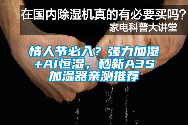 情人節(jié)必入？強(qiáng)力加濕+AI恒濕，秒新A3S加濕器親測(cè)推薦